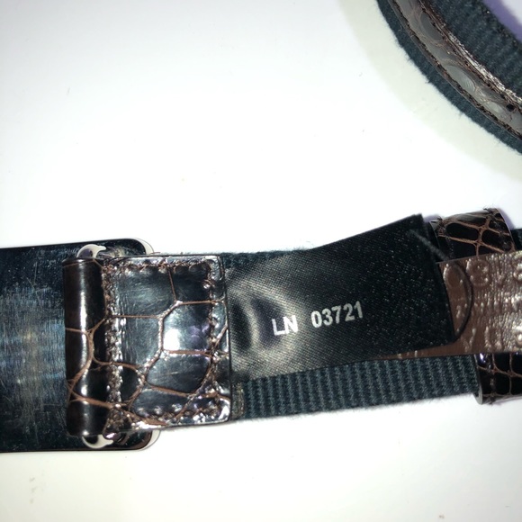 Prada Navy Alligator Skin Belt - Picture 6 of 8